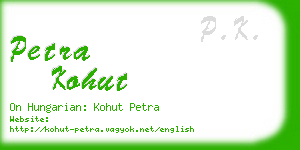 petra kohut business card
